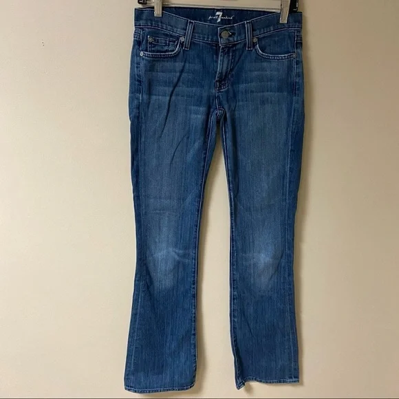 7 For All Mankind Size 26 Jeans Blue Midrise Bootcut Y2K - Picture 3 of 8